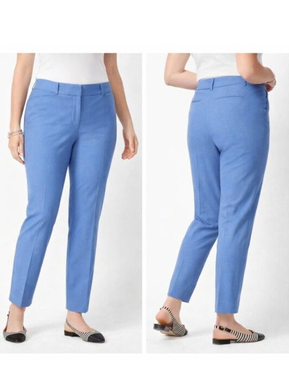 Talbots Hampshire Ankle Pants Size 10P Light Blue
